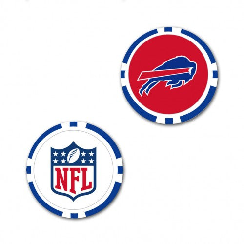 Buffalo Bills Oversized Poker Chip Golf Ball Marker (Printed, 40 mm)