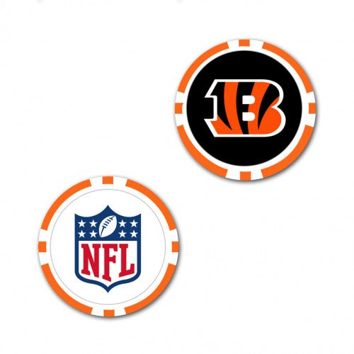 Cincinnati Bengals Oversized Poker Chip Golf Ball Marker (Printed, 40 mm)