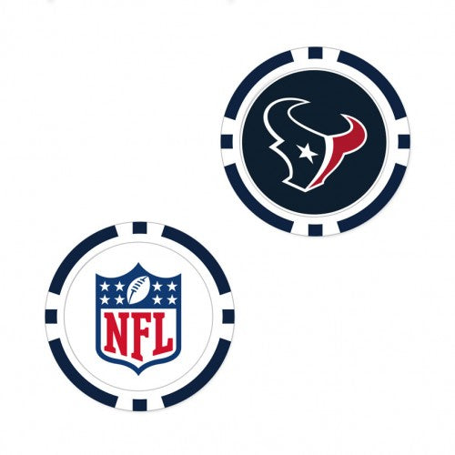 Houston Texans Oversized Poker Chip Golf Ball Marker (Printed, 40 mm)