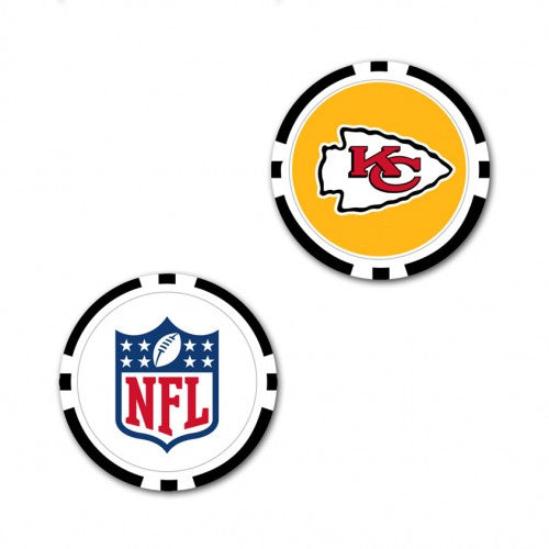 Kansas City Chiefs Oversized Poker Chip Golf Ball Marker (Printed, 40 mm)