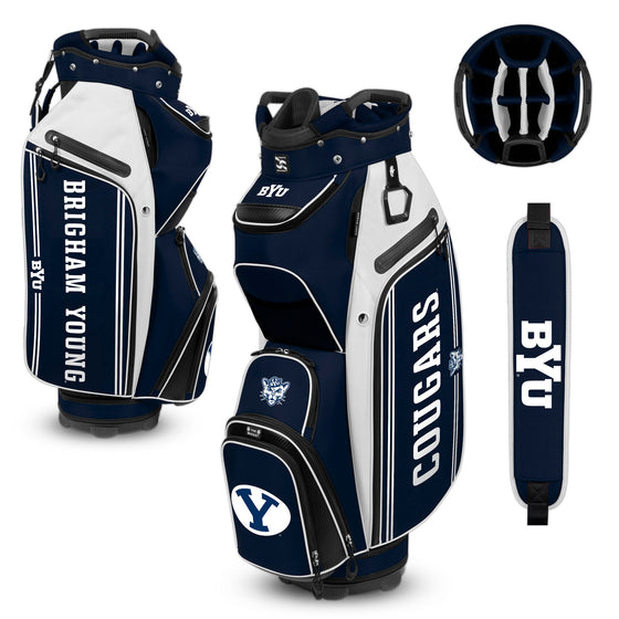 Brigham Young Cougars Cart Golf Bag - Scholarship Bucket III - 14-Club Dividers, Putter Well, & Cooler Pocket