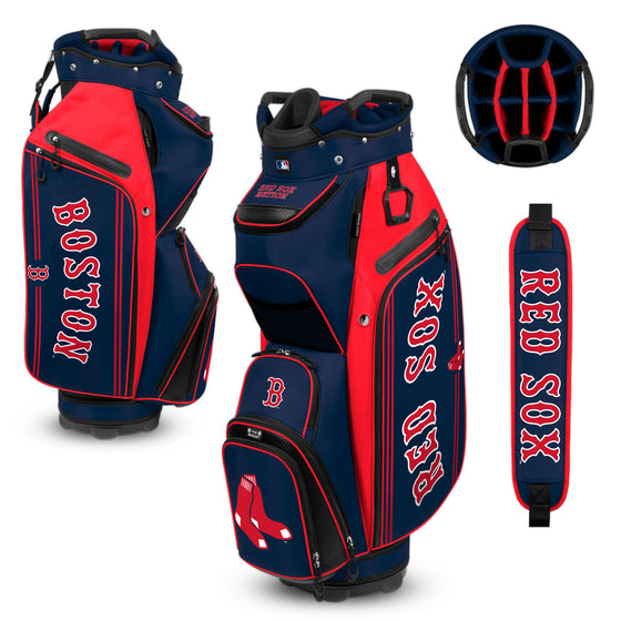 Boston Red Sox Cart Golf Bag - Gradslam Bucket III - 14-Club Dividers, Putter Well, & Cooler Pocket