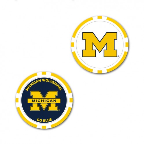 Michigan Wolverines Oversized Poker Chip Golf Ball Marker (Printed, 40 mm)