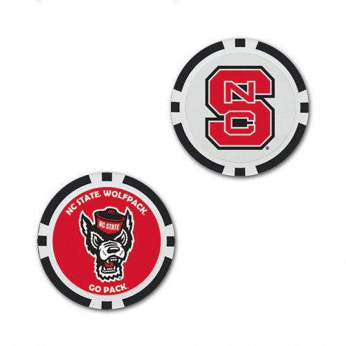 North Carolina State Wolfpack NC State Oversized Poker Chip Golf Ball Marker (Printed, 40 mm)