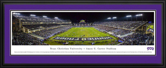 Texas Christian Football - End Zone - Deluxe Frame - 757 Sports Collectibles