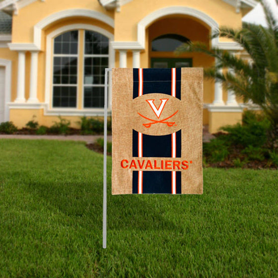 NCAA Virginia Cavaliers Burlap Garden Flag 12.5" x 18" - 757 Sports Collectibles