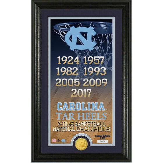 North Carolina Tar Heels Highland Mint 2017 NCAA Men's Basketball National Champions Legacy Photomint - 757 Sports Collectibles