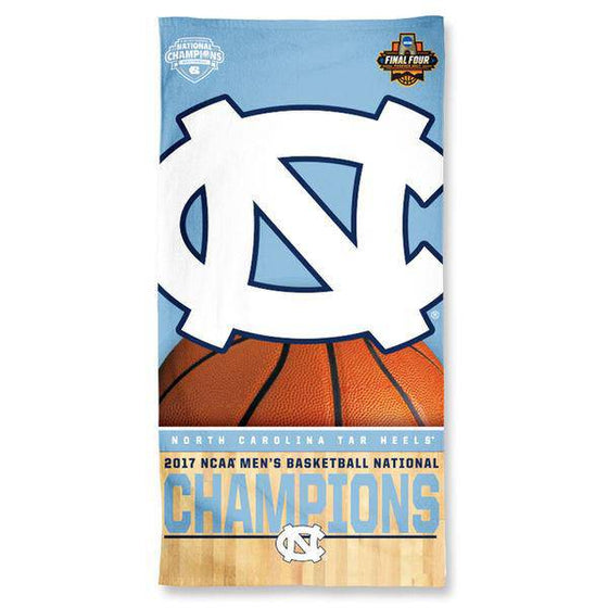 North Carolina Tar Heels WinCraft 2017 NCAA Men's Basketball National Champions 30" x 60" Beach Towel - 757 Sports Collectibles