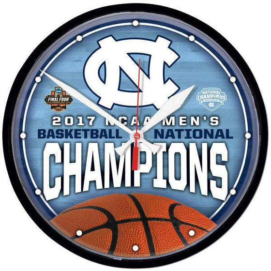 North Carolina Tar Heels WinCraft 2017 NCAA Men's Basketball National Champions 12.75" Round Clock - 757 Sports Collectibles