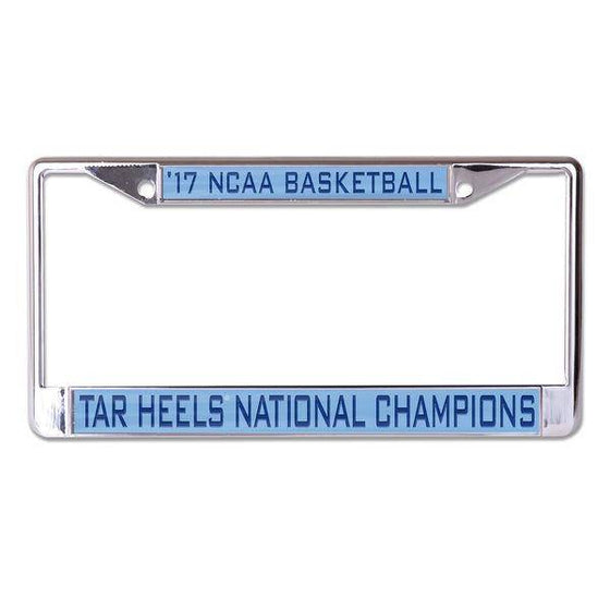 North Carolina Tar Heels WinCraft 2017 NCAA Men’s Basketball National Champions Inlaid Metal License Plate Frame - 757 Sports Collectibles