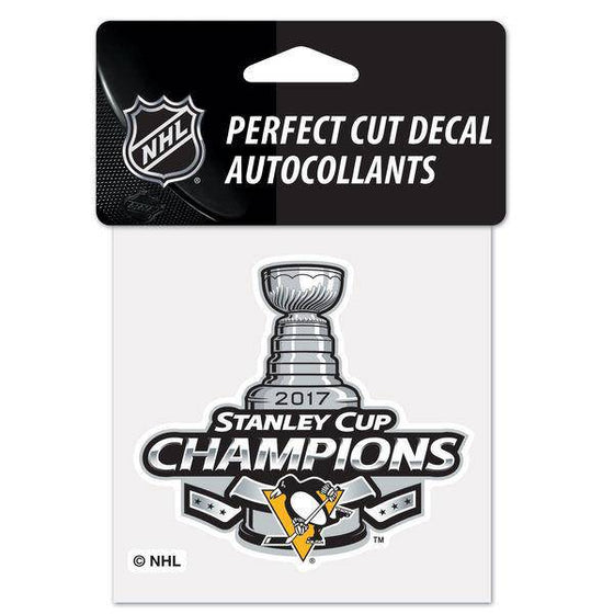 Pittsburgh Penguins 2017 Stanley Cup Champions 4x4 Decal Sticker - 757 Sports Collectibles