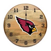 Arizona Cardinals Oak Barrel Clock