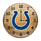 Indianapolis Colts Oak Barrel Clock