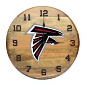 Atlanta Falcons Oak Barrel Clock