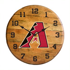 Arizona Diamondbacks Oak Barrel Clock