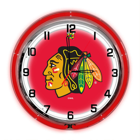 Chicago Blackhawks 18" Neon Clock