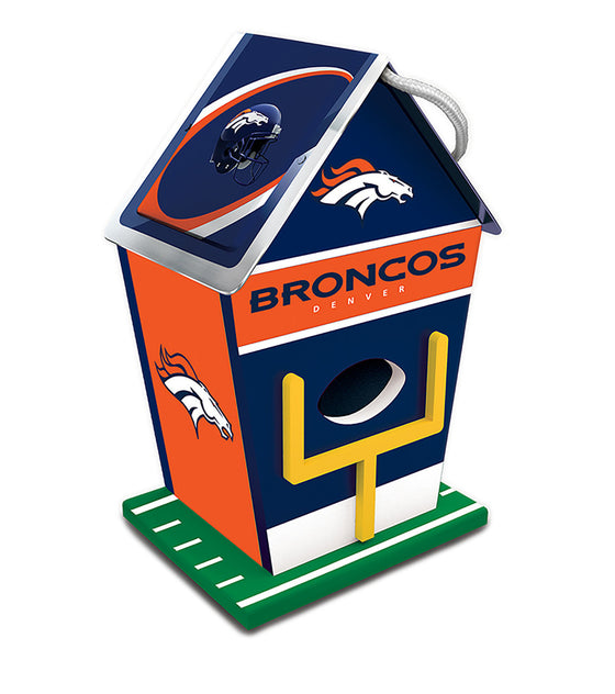 NFL Painted Birdhouse - Denver Broncos