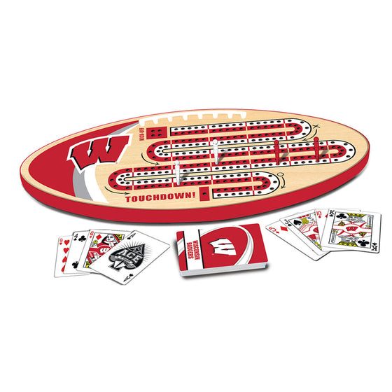 NCAA Wisconsin Badgers Cribbage Board Game