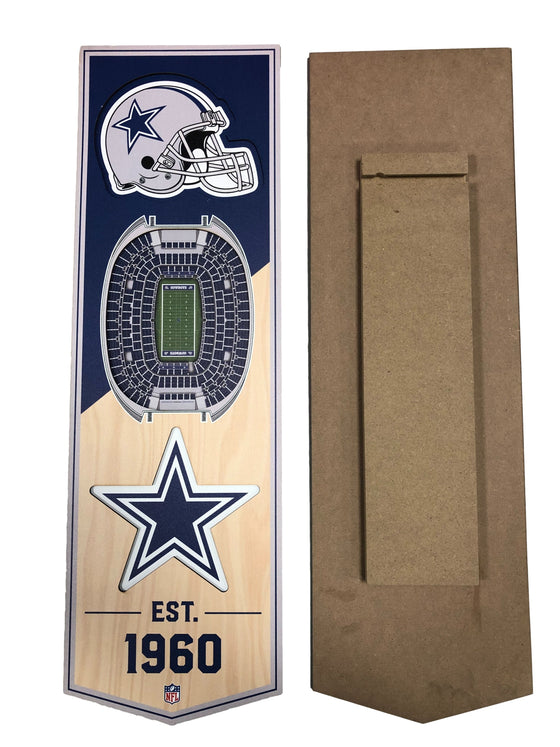 Dallas Cowboys 3D Wall Art 6"x19" Premium Banner