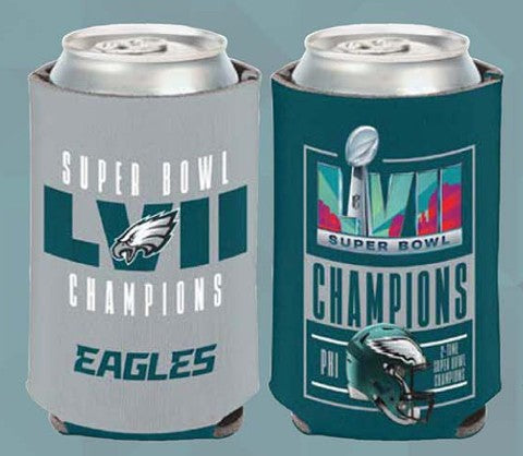 Philadelphia Eagles Super Bowl LVII 12 oz 2-Sided Can Cooler Champs