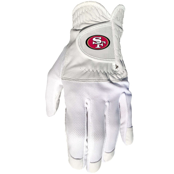 San Francisco 49ers Golf Glove - Single Fit - Cabretta Leather - 757 Sports Collectibles