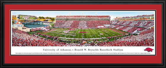 Arkansas Razorback Football - Stripe - Deluxe Frame - 757 Sports Collectibles