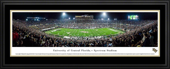 Central Florida Knights Football - 50 Yard Line - Deluxe Frame - 757 Sports Collectibles