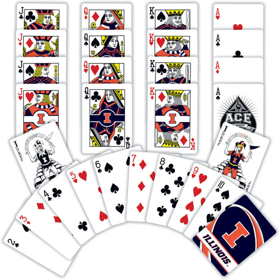 Illinois Fighting Illini NCAA Playing Cards - 54 Card Deck