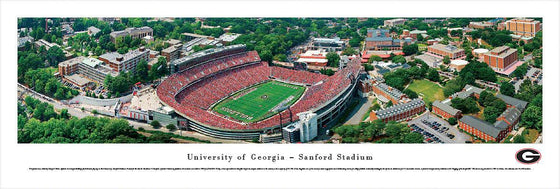 Georgia Football - Aerial - Unframed - 757 Sports Collectibles