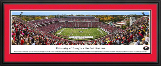 Georgia Football - 50 Yard Line - Day - Deluxe Frame - 757 Sports Collectibles