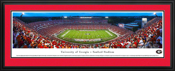 Georgia Football - 50 Yard Line - Twilight - Deluxe Frame - 757 Sports Collectibles