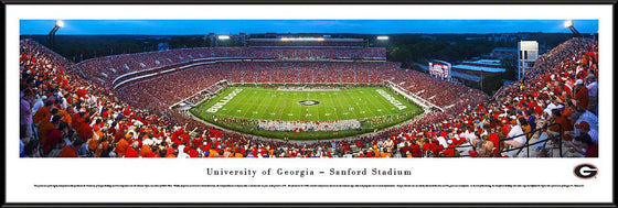 Georgia Football - 50 Yard Line - Twilight - Standard Frame - 757 Sports Collectibles