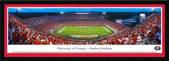 Georgia Football - 50 Yard Line - Twilight - Select Frame - 757 Sports Collectibles