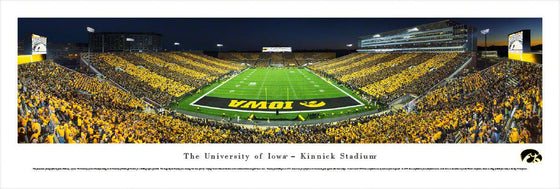 Iowa Football - End Zone - Stripe - Unframed - 757 Sports Collectibles