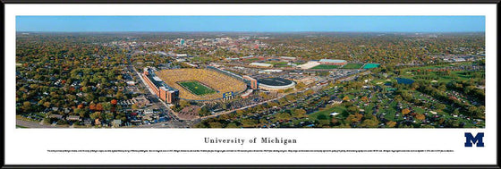 University of Michigan - Aerial - Standard Frame - 757 Sports Collectibles