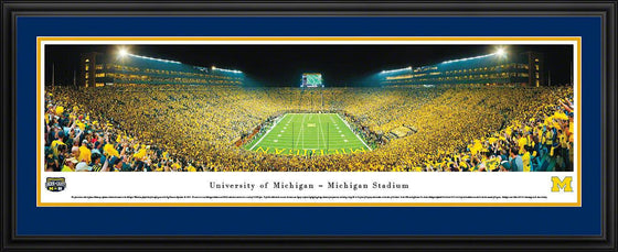 Michigan Football - Under The Lights - 2011 End Zone - Deluxe Frame - 757 Sports Collectibles