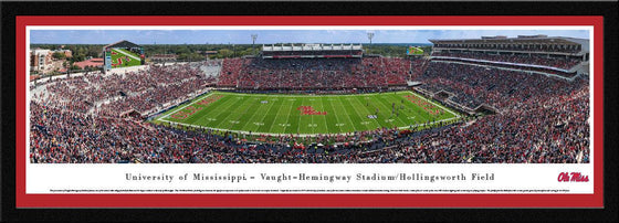 Ole Miss Rebels Football - 50 Yard Line - Select Frame - 757 Sports Collectibles