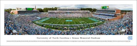North Carolina Tar Heels Football - 50 Yard - Unframed - 757 Sports Collectibles