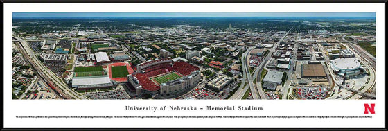 Nebraska Football - Aerial - Standard Frame - 757 Sports Collectibles