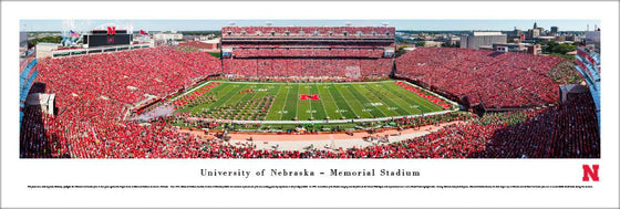 Nebraska Cornhuskers Football - 50 Yard Line - Unframed - 757 Sports Collectibles