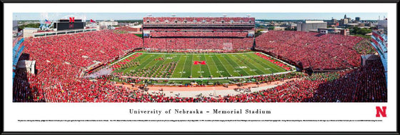 Nebraska Cornhuskers Football - 50 Yard Line - Standard Frame - 757 Sports Collectibles