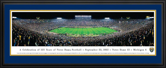 Notre Dame Football - 125th Anniversary - Deluxe Frame - 757 Sports Collectibles