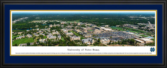 Notre Dame - Campus Aerial - Deluxe Frame - 757 Sports Collectibles