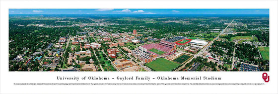 Oklahoma Football - Aerial - Unframed - 757 Sports Collectibles