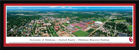 Oklahoma Football - Aerial - Select Frame - 757 Sports Collectibles