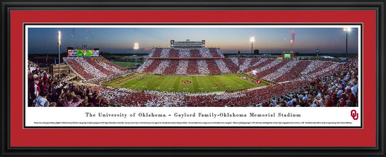 Oklahoma Football - 50 Yard Line - Deluxe Frame - 757 Sports Collectibles