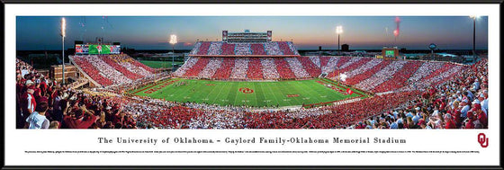 Oklahoma Football - 50 Yard Line - Standard Frame - 757 Sports Collectibles