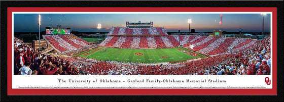 Oklahoma Football - 50 Yard Line - Select Frame - 757 Sports Collectibles