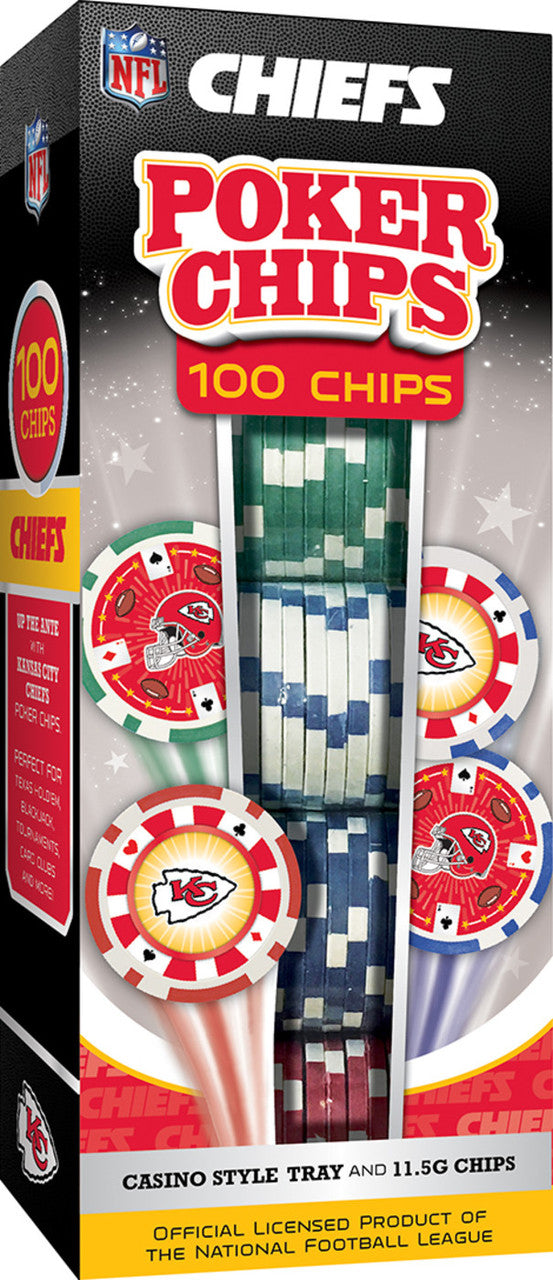 Kansas City Chiefs 100 Piece NFL Poker Chips