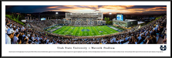 Utah State Football - Stripe 50 Yard Line - Standard Frame - 757 Sports Collectibles